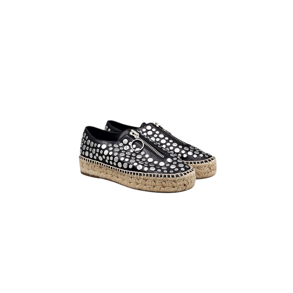 Alexander Wang Women's Size 36/ 6 US EUC Devon Black Studded Espadrille Shoes